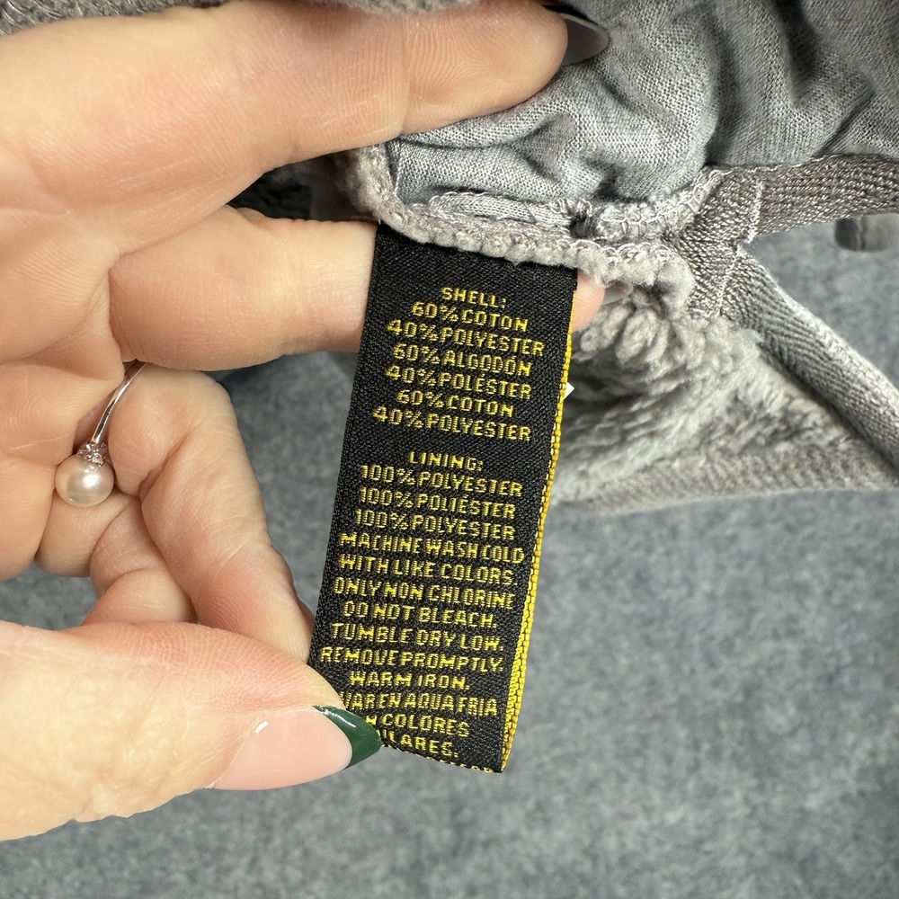 Stanley Sweatshirt Mens M Gray Sherpa Lined Quarter Zip Pullover Outdoors Casual - Picture 7 of 14